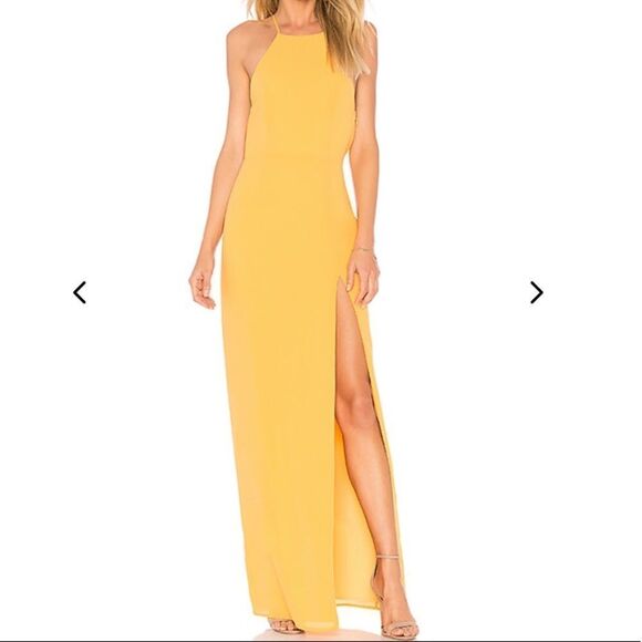 NWT LOVERS + FRIENDS Draped Open Back Sheyla Gown - Picture 2 of 5